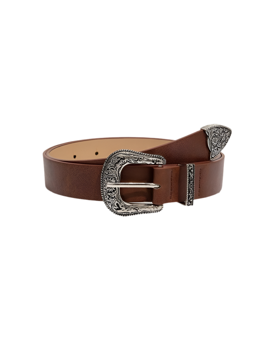 Brown leather belt