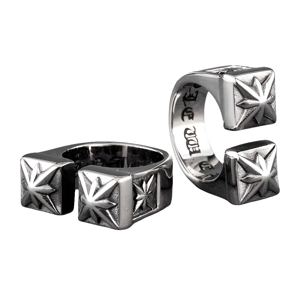 Chrome Hearts Style Floral Ring