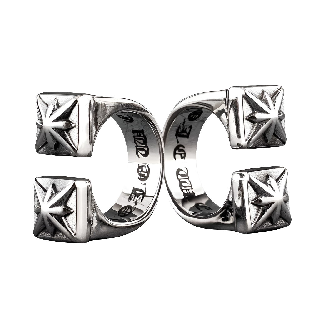 Chrome Hearts Style Floral Ring