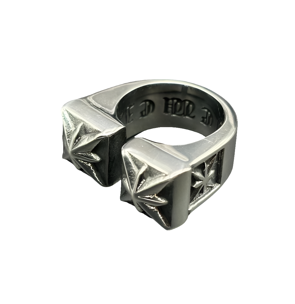 Chrome Hearts Style Floral Ring