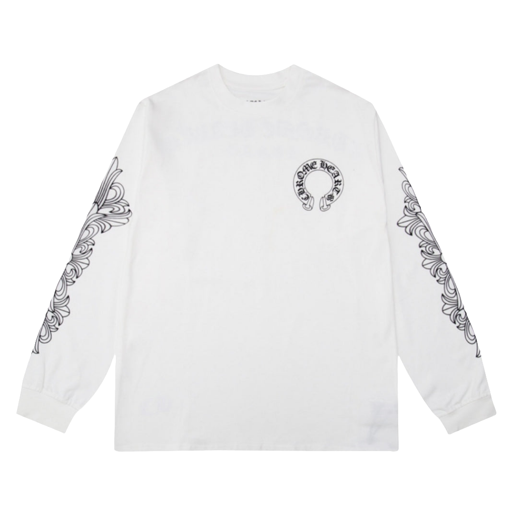 Chrome hearts long sleeve _ white tee