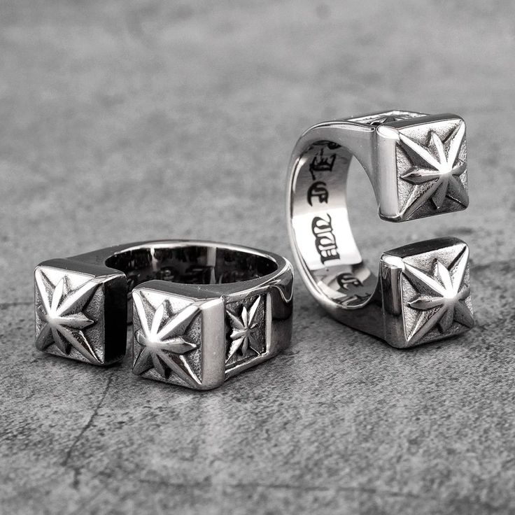 Chrome Hearts Style Floral Ring