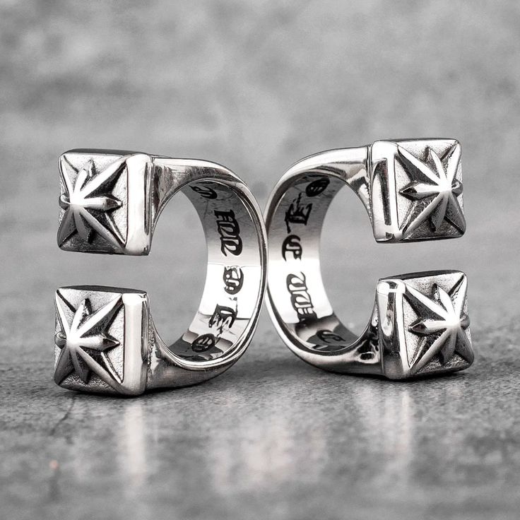 Chrome Hearts Style Floral Ring
