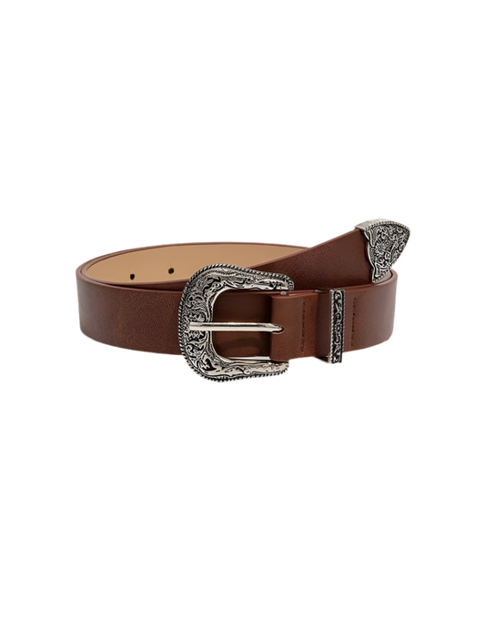 Brown leather belt