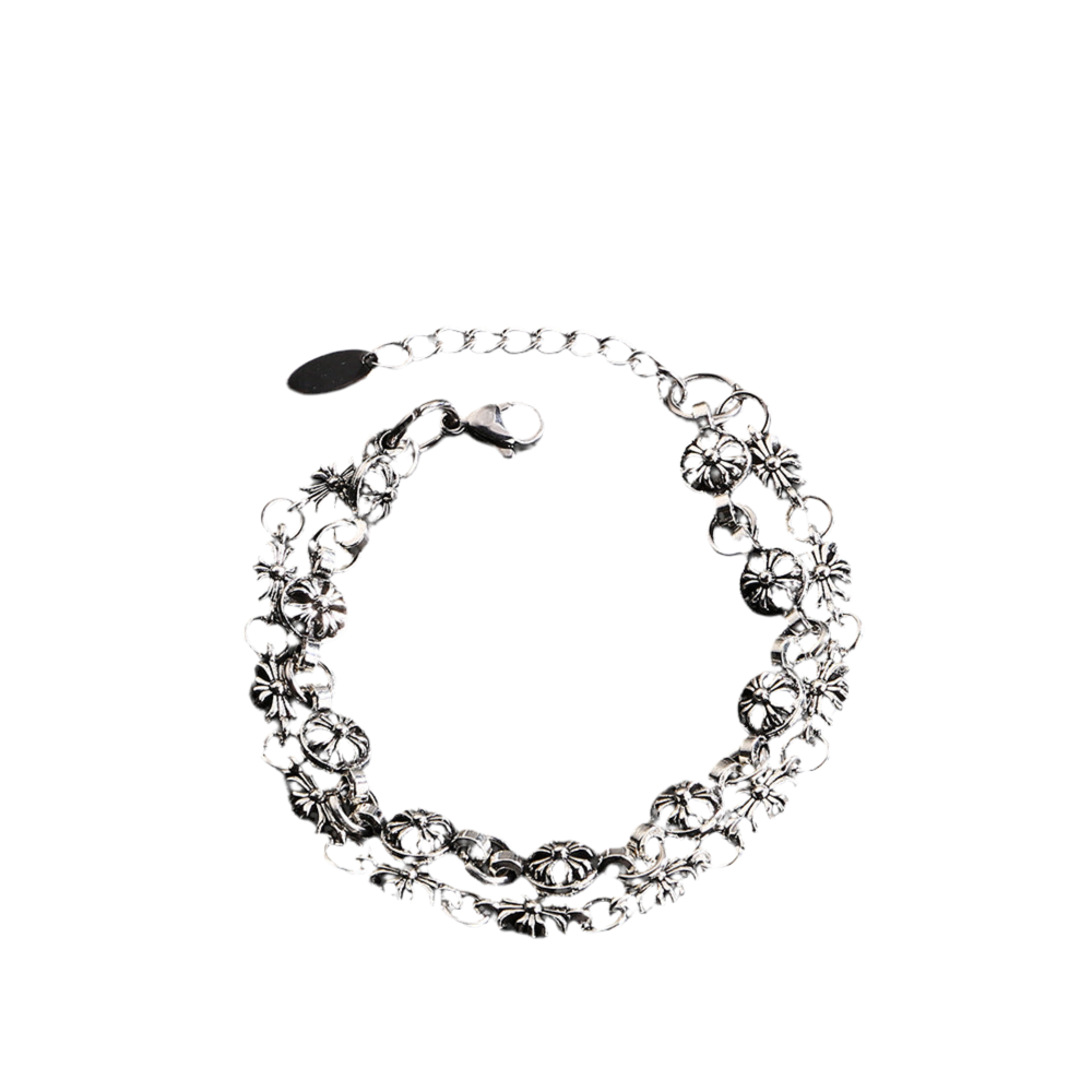 Double Bloom Bracelet – Chrome Hearts Inspired