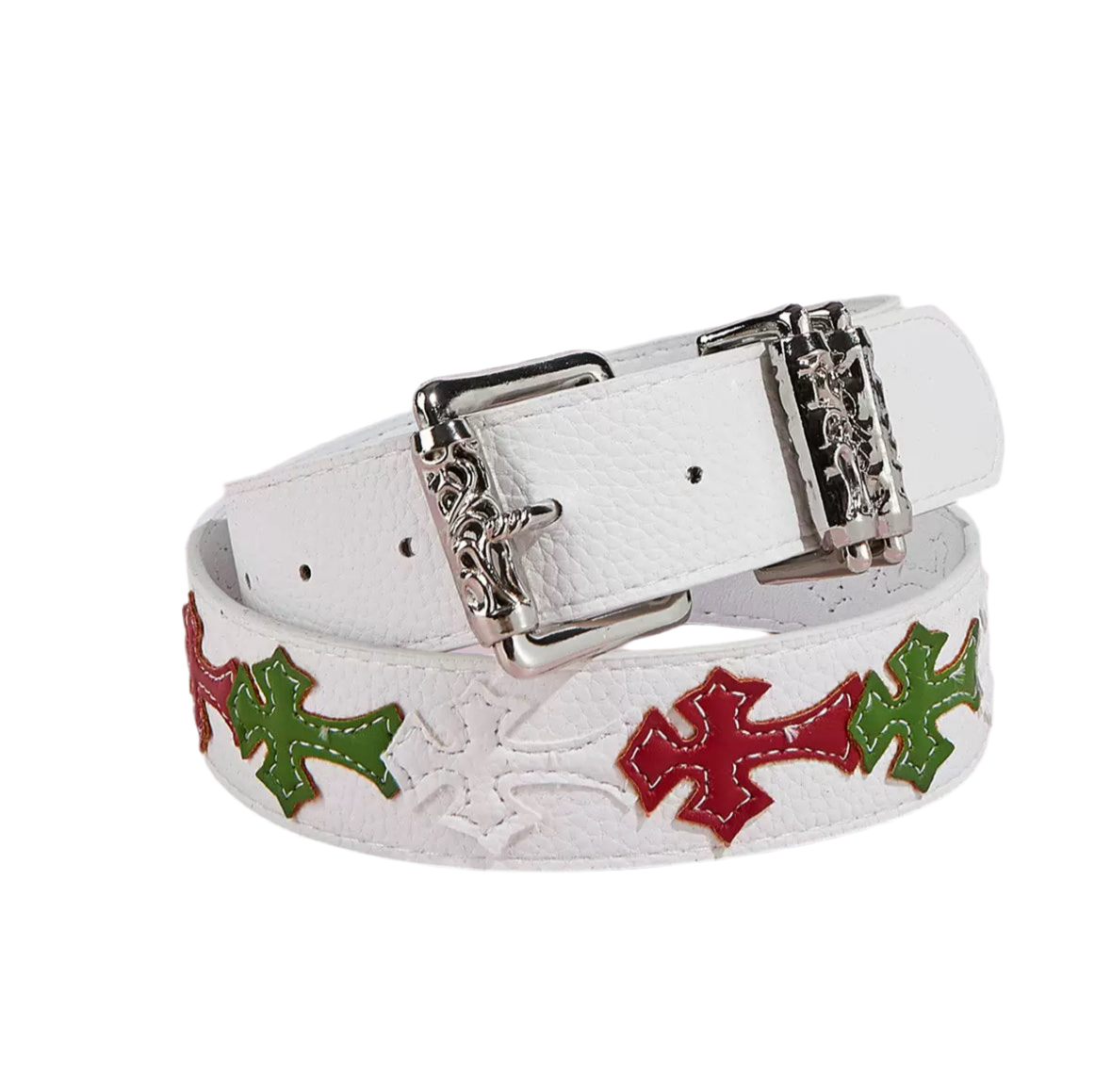 White Multi Cross Belt