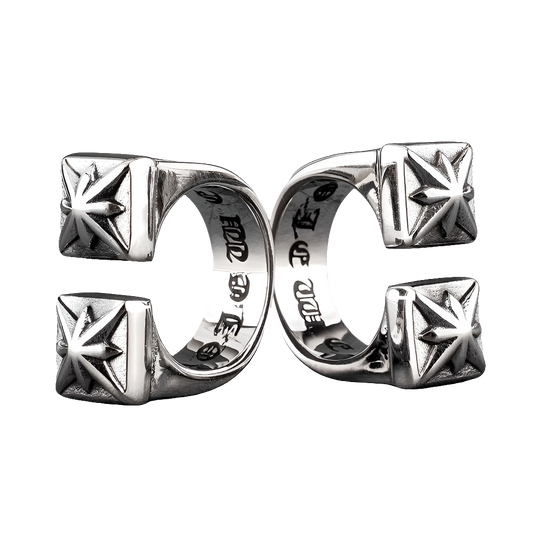 Chrome Hearts Style Floral Ring